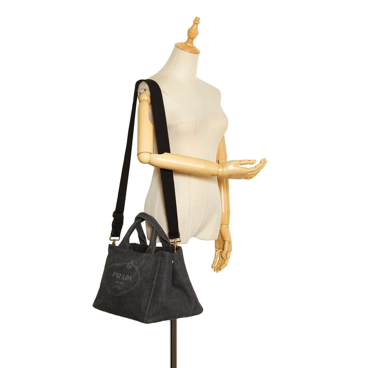 Prada Canapa Logo Satchel (SHG-qzvLy3)