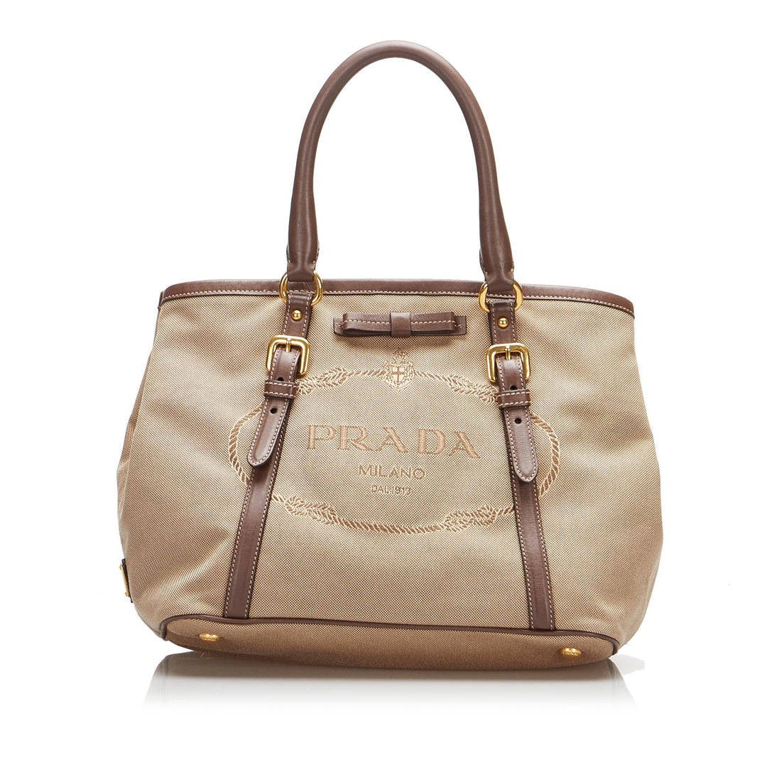 Prada Canapa Logo Satchel (SHG-G2nj09)