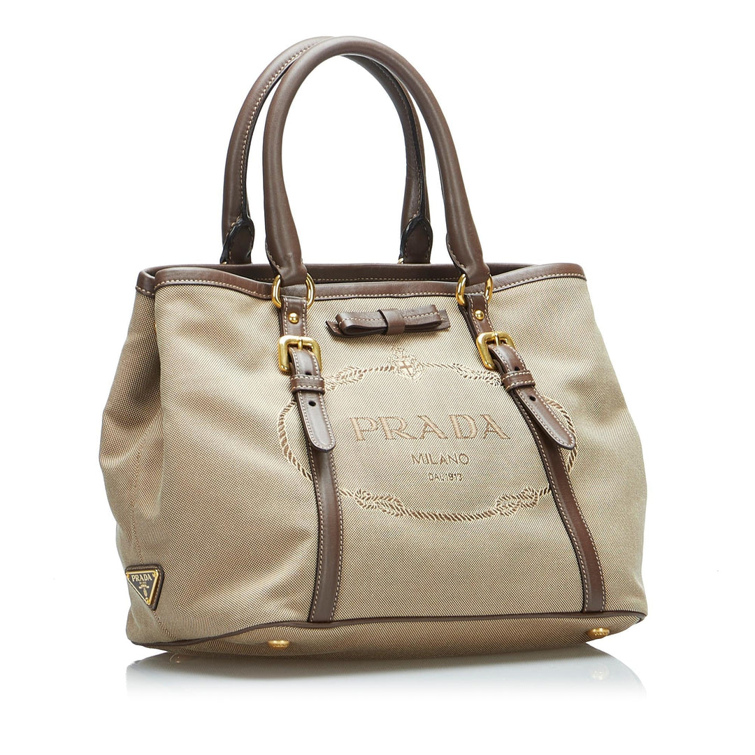 Prada Canapa Logo Satchel (SHG-G2nj09)