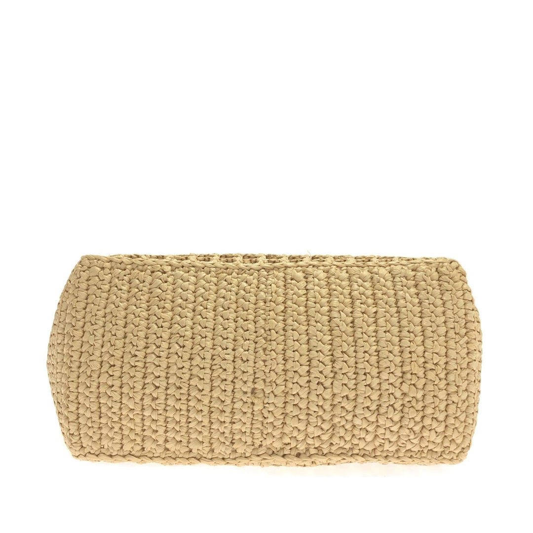 Prada Crochet Raffia Logo Tote (SHG-pYXgqu)