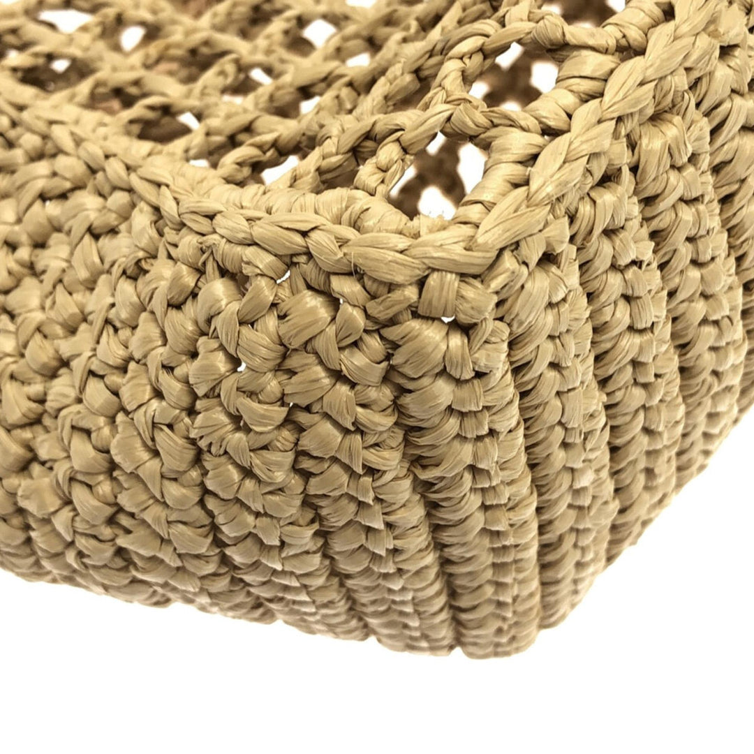 Prada Crochet Raffia Logo Tote (SHG-pYXgqu)