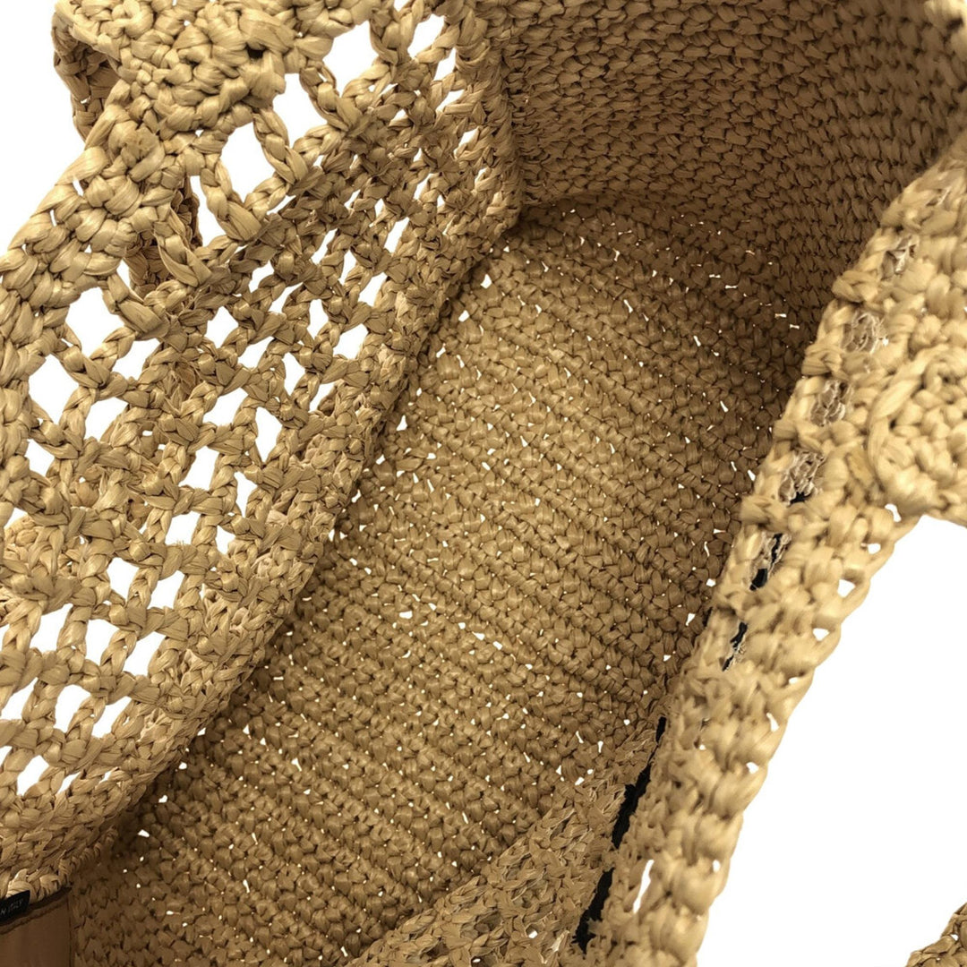 Prada Crochet Raffia Logo Tote (SHG-pYXgqu)
