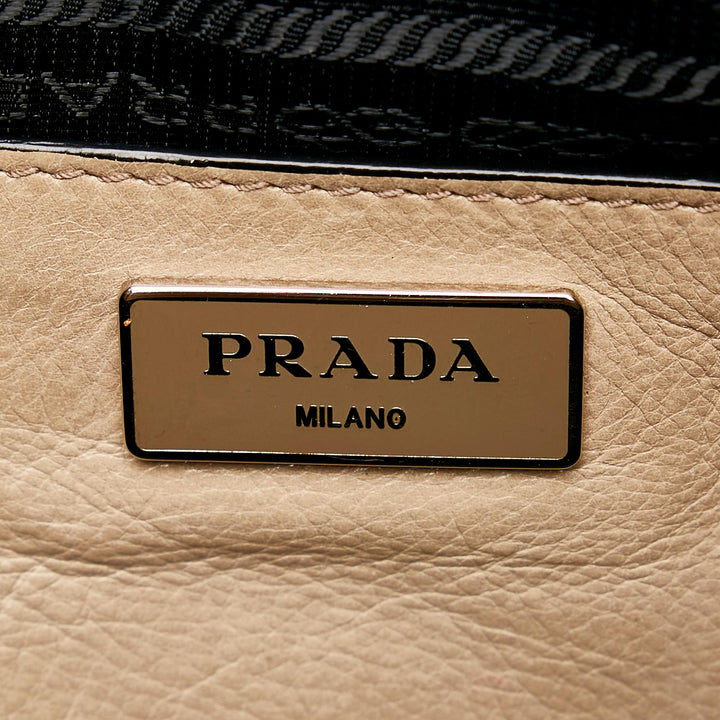Prada Glace Calf Twin Pocket Leather Handbag (SHG-29047)