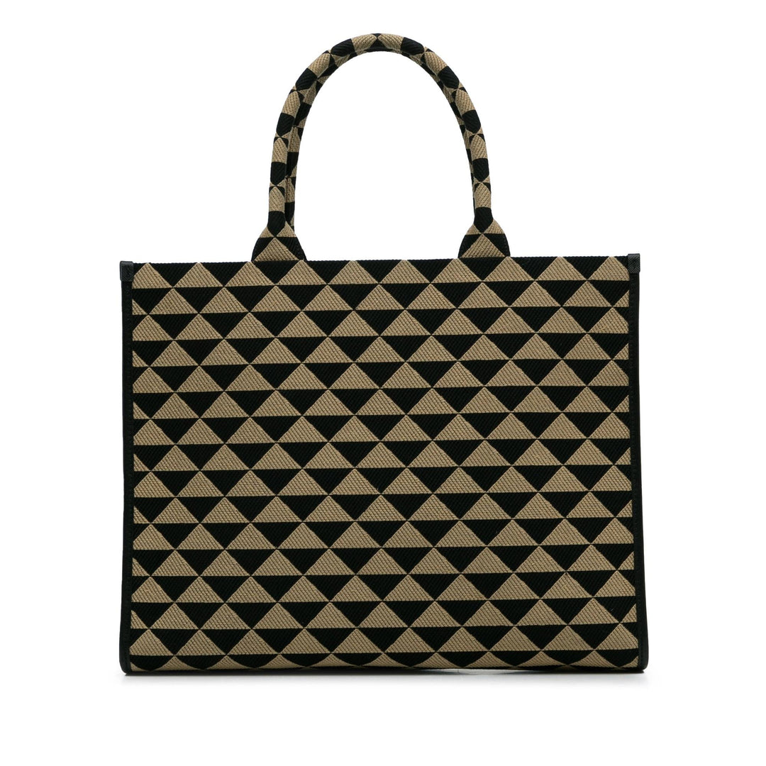 Prada Large Triangolo Jacquard Symbole Tote (SHG-8Nku9Q)
