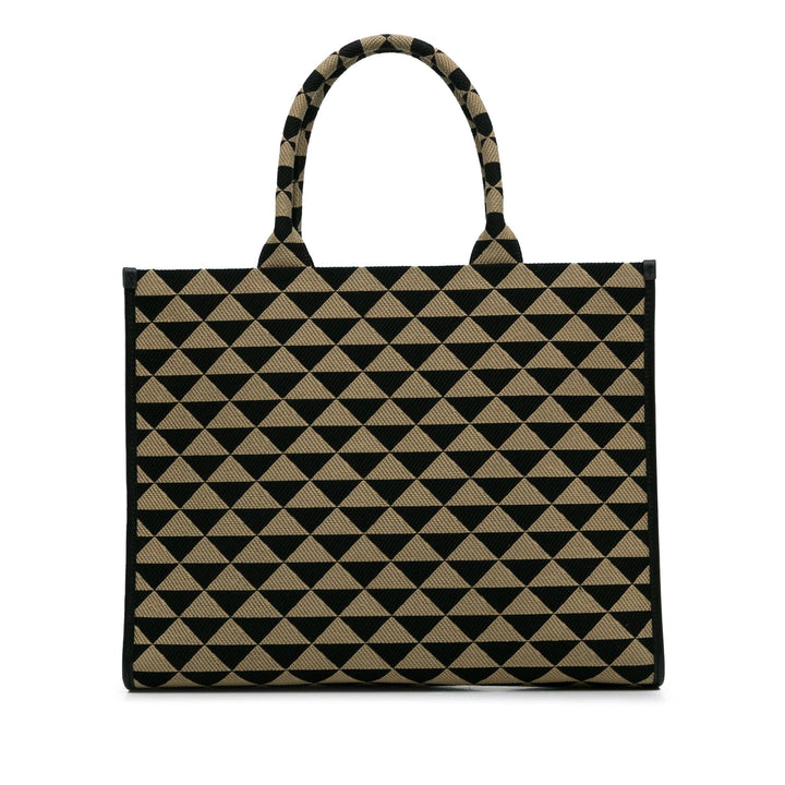 Prada Large Triangolo Jacquard Symbole Tote (SHG-8Nku9Q)