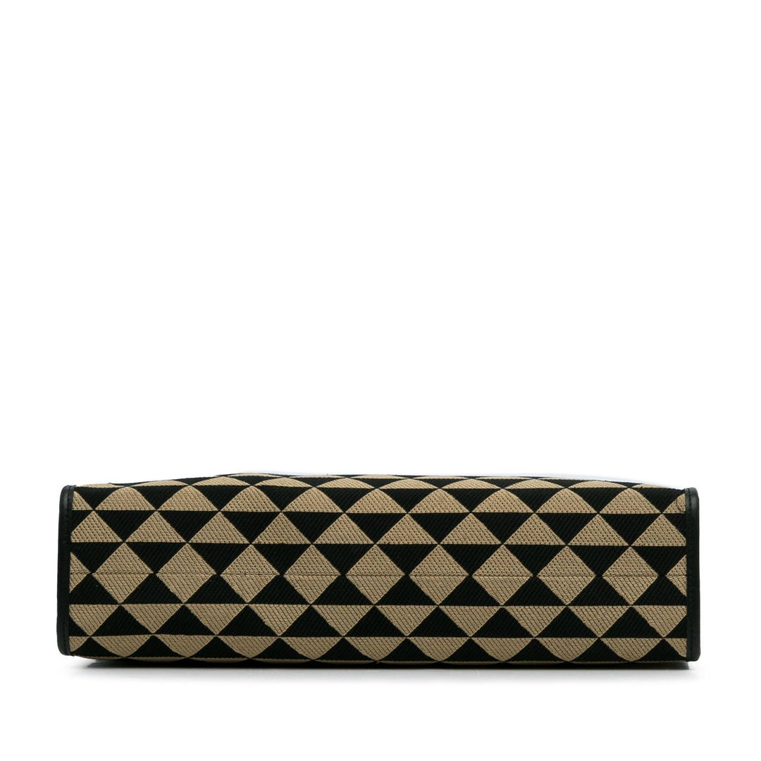 Prada Large Triangolo Jacquard Symbole Tote (SHG-8Nku9Q)