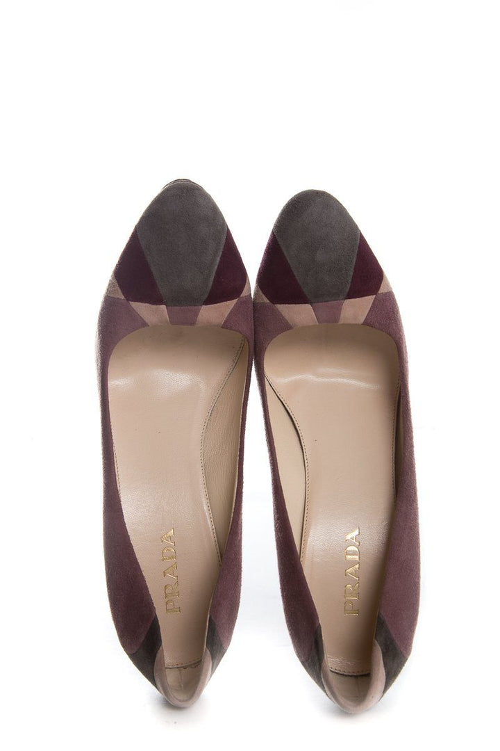 Prada Multi Color Suede Pumps SZ 40