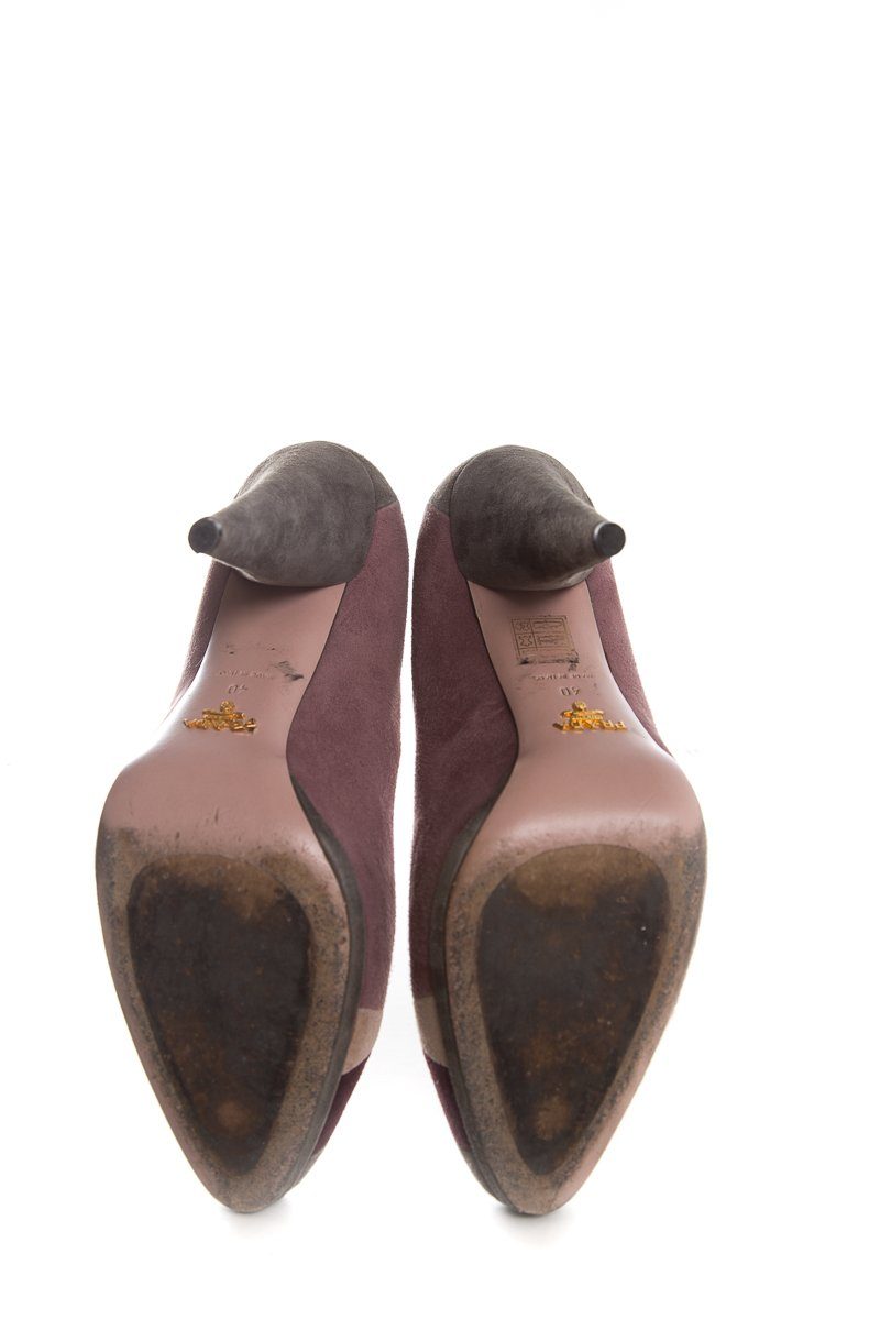 Prada Multi Color Suede Pumps SZ 40