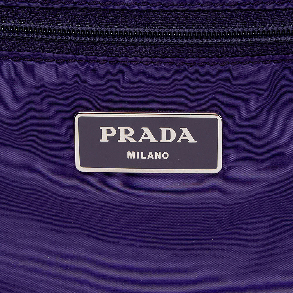 Prada Patterned Reversible Tessuto Tote (SHF-14675)