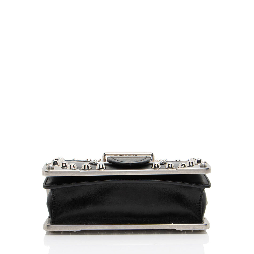Prada Saffiano Calfskin Studded Cahier Crossbody (SHF-Cf2bbw)