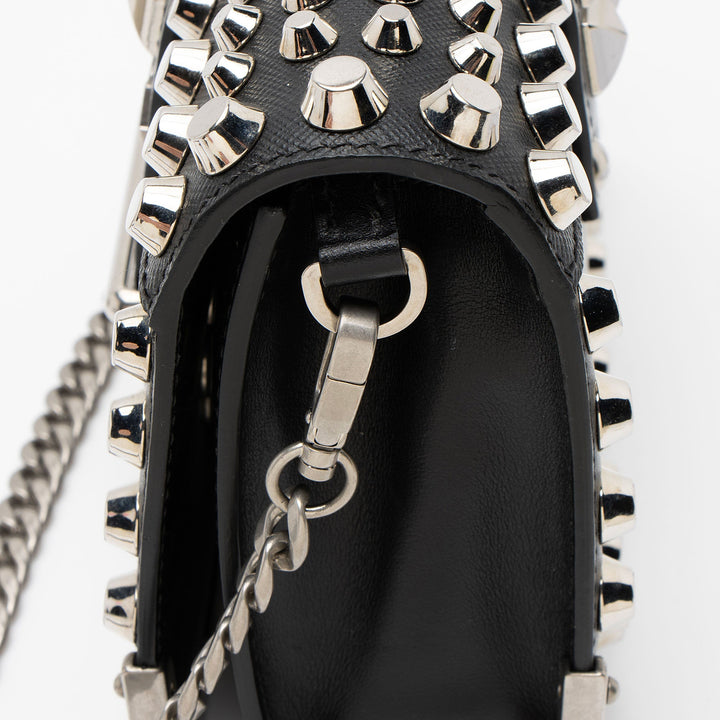 Prada Saffiano Calfskin Studded Cahier Crossbody (SHF-Cf2bbw)