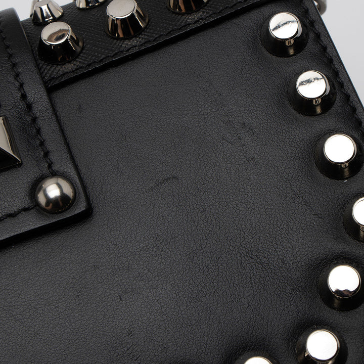 Prada Saffiano Calfskin Studded Cahier Crossbody (SHF-Cf2bbw)