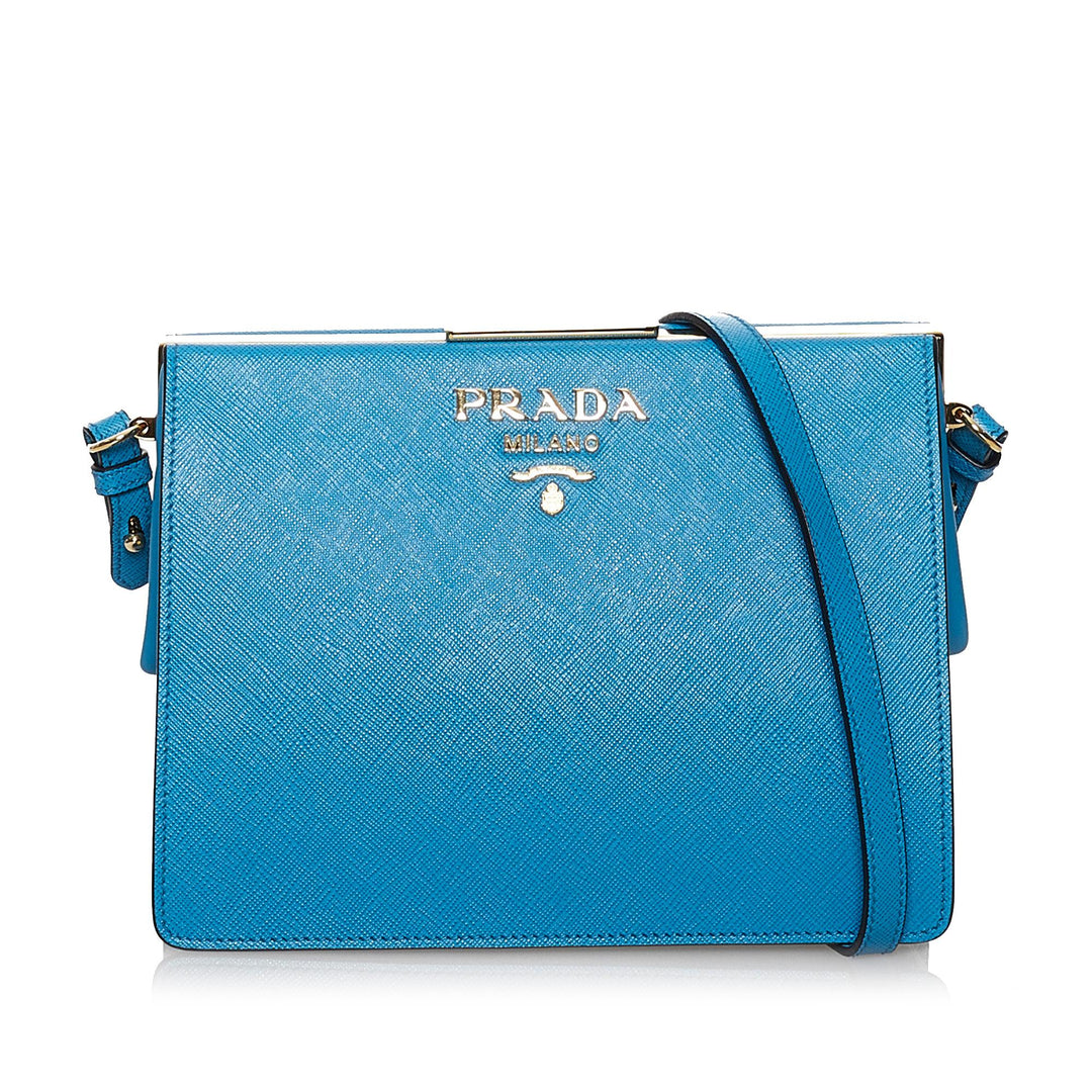 Prada Saffiano Light Frame Crossbody Bag (SHG-29729)
