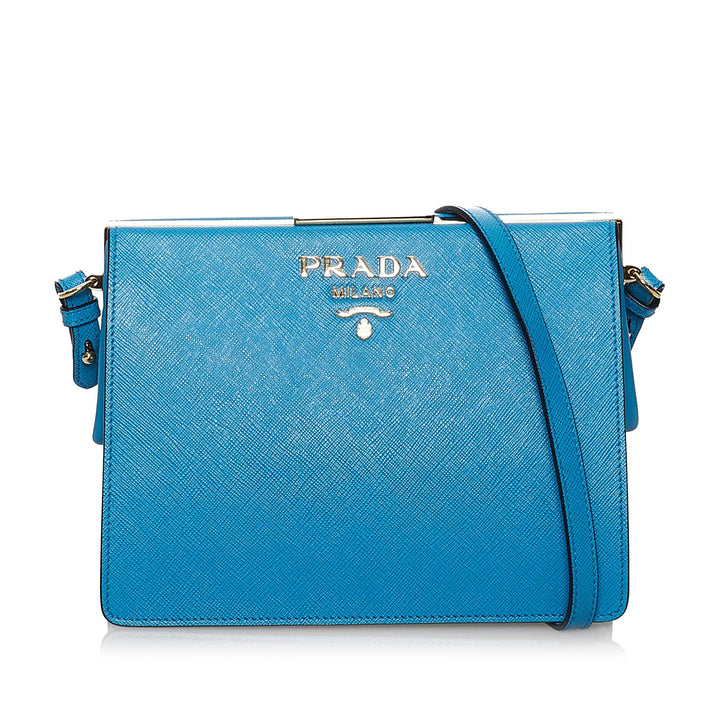 Prada Saffiano Light Frame Crossbody Bag (SHG-29729)