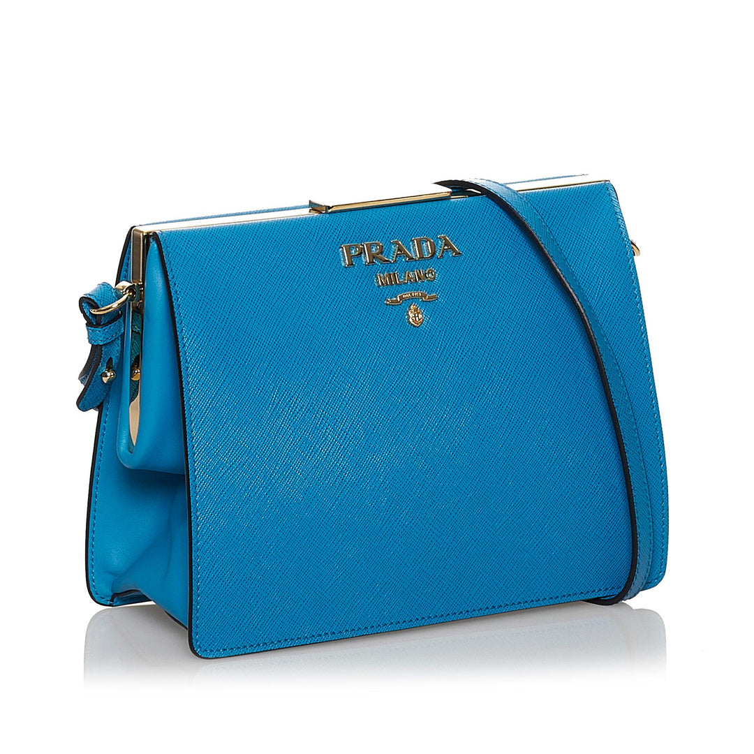 Prada Saffiano Light Frame Crossbody Bag (SHG-29729)