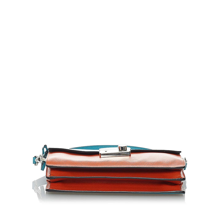 Prada Saffiano Sound Lock Satchel (SHG-29571)