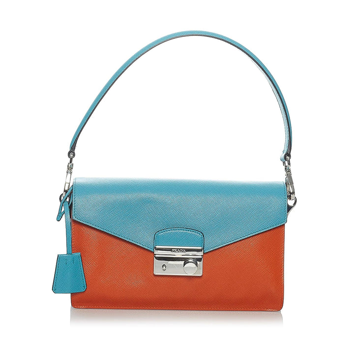 Prada Saffiano Sound Lock Satchel (SHG-29571)