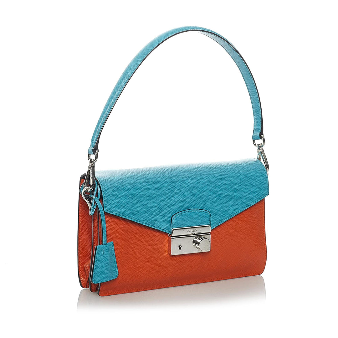 Prada Saffiano Sound Lock Satchel (SHG-29571)
