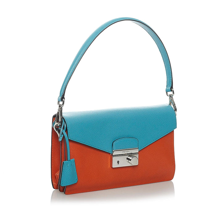 Prada Saffiano Sound Lock Satchel (SHG-29571)