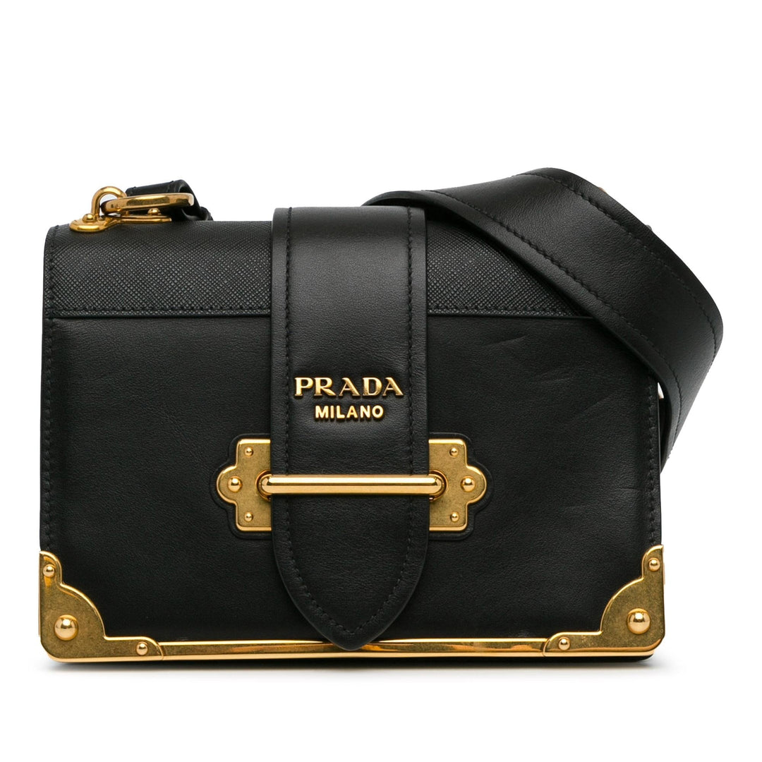 Prada Saffiano Trimmed City Calf Cahier (SHG-NqRoWz)