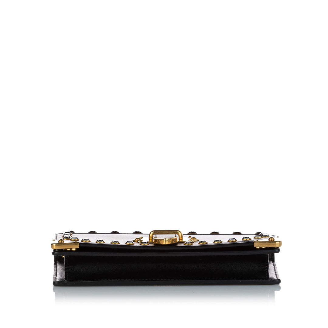 Prada Studded Mini Cahier Leather Crossbody Bag (SHG-nYkhHQ)