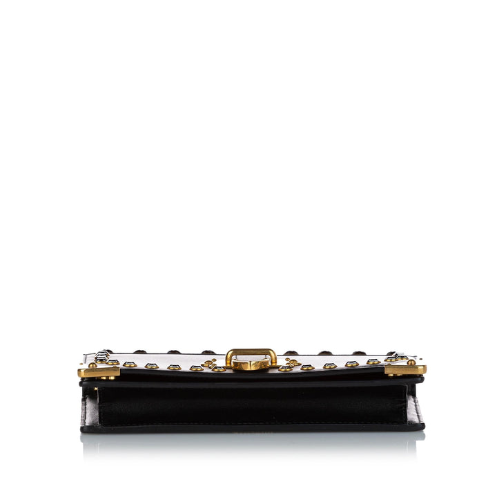 Prada Studded Mini Cahier Leather Crossbody Bag (SHG-nYkhHQ)