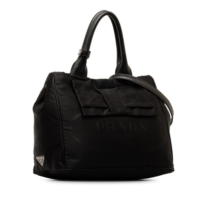 Prada Tessuto Logo Fiocco Bow Satchel (SHG-VF3Tq6)
