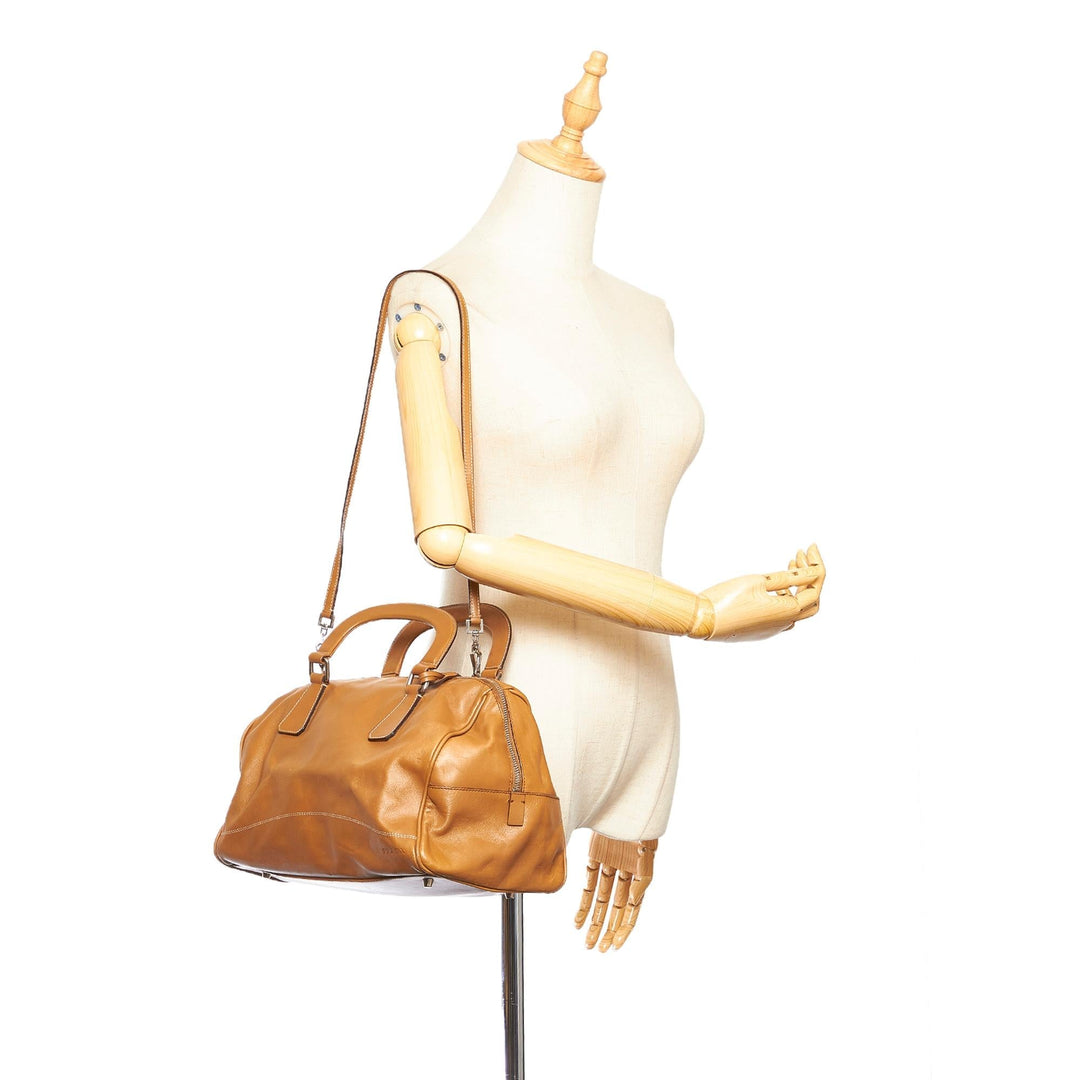 Prada Vitello Daino Satchel (SHG-19624)