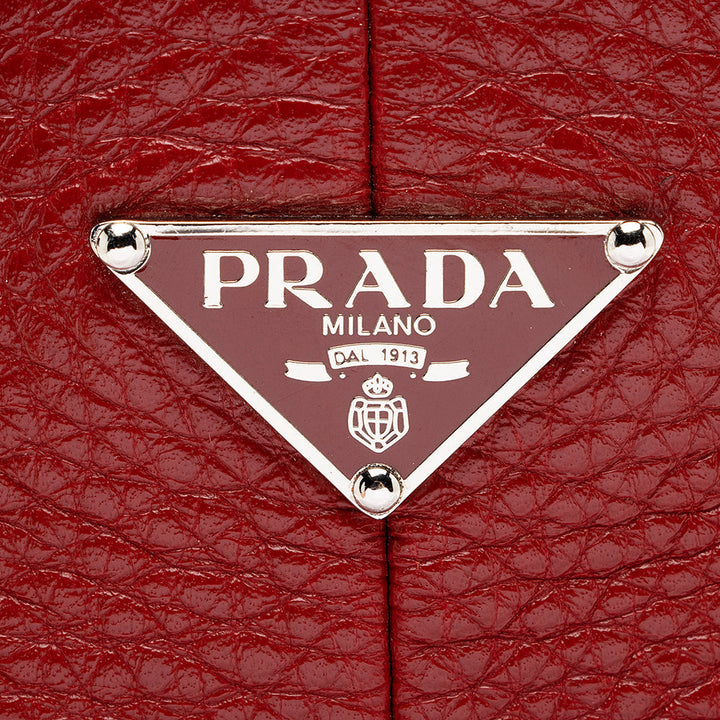 Prada Vitello Daino Side Pocket Tote - FINAL SALE (SHF-19786)