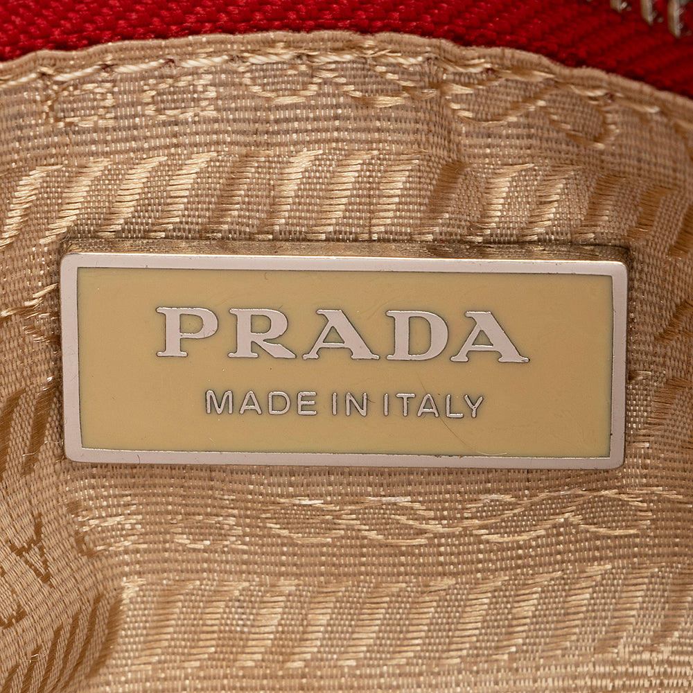 Prada Vitello Daino Side Pocket Tote - FINAL SALE (SHF-19786)