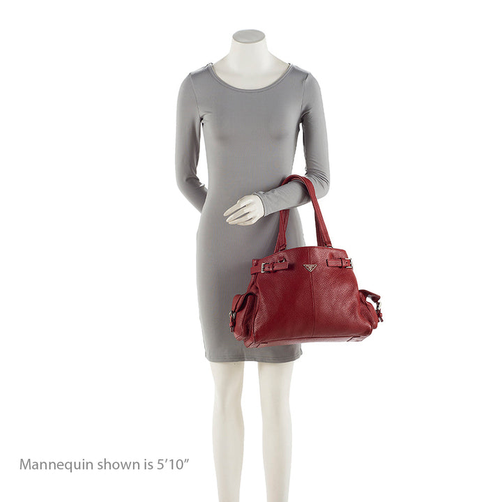 Prada Vitello Daino Side Pocket Tote - FINAL SALE (SHF-19786)