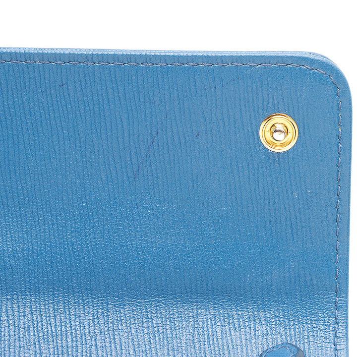 Prada Vitello Tessuto Continental Wallet (SHF-21038)