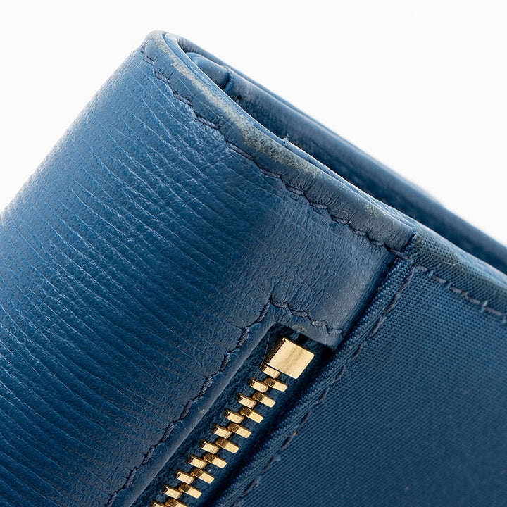 Prada Vitello Tessuto Continental Wallet (SHF-21038)