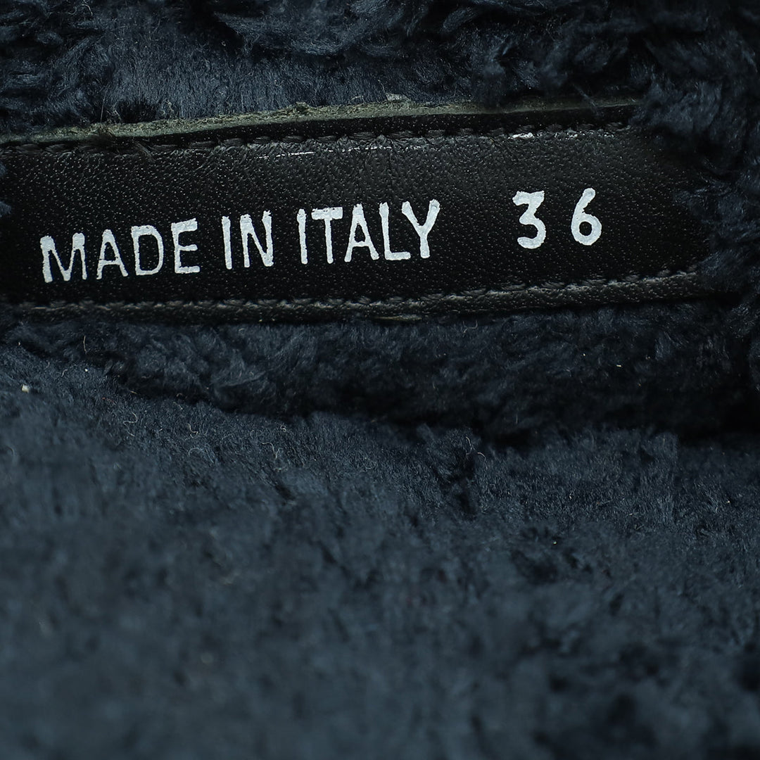 Prada Black Terry Cloth Slides 36