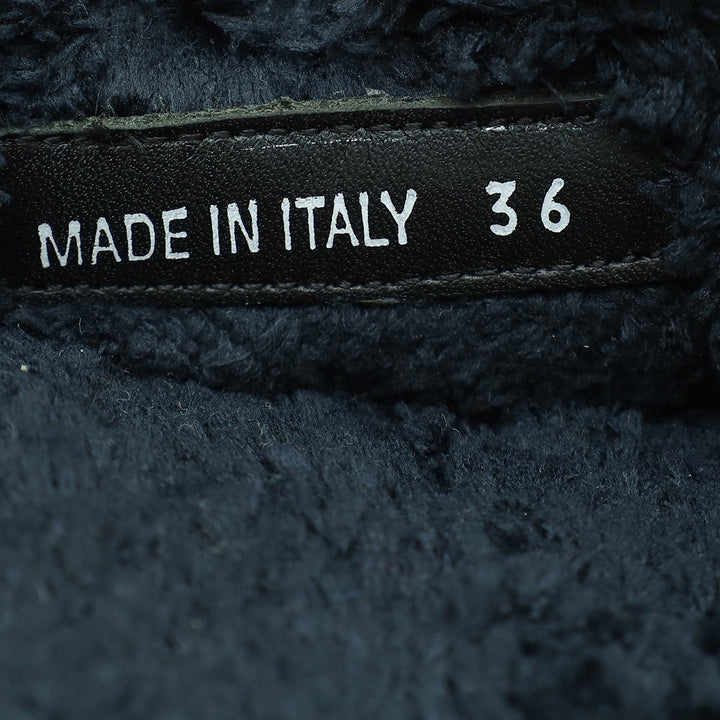 Prada Black Terry Cloth Slides 36