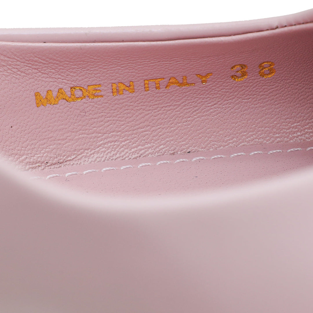 Prada Pink Soft Padded Slingback Heels 38