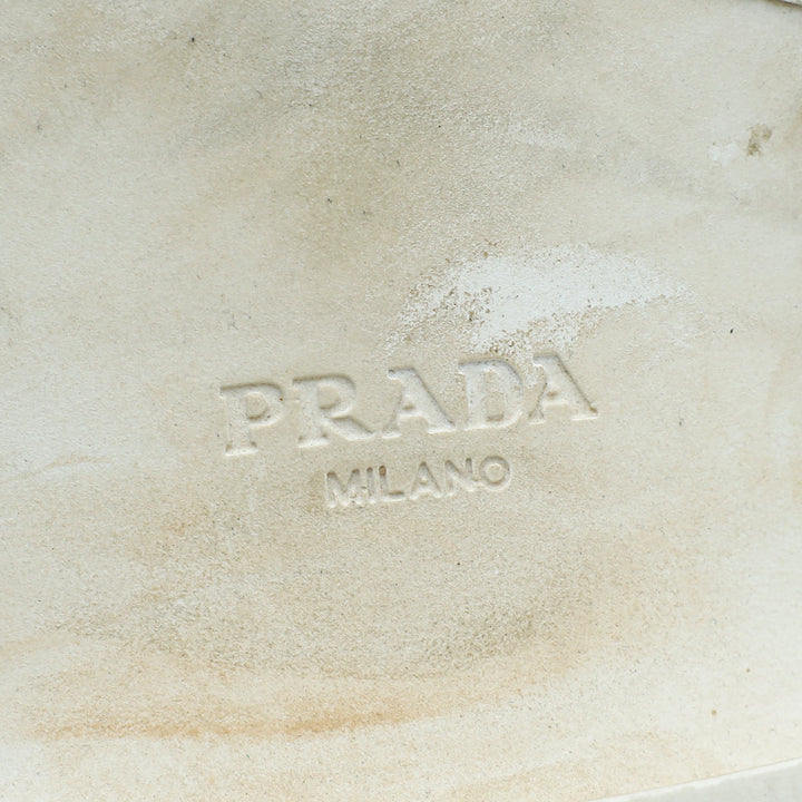 Prada White Brushed Loafers 36