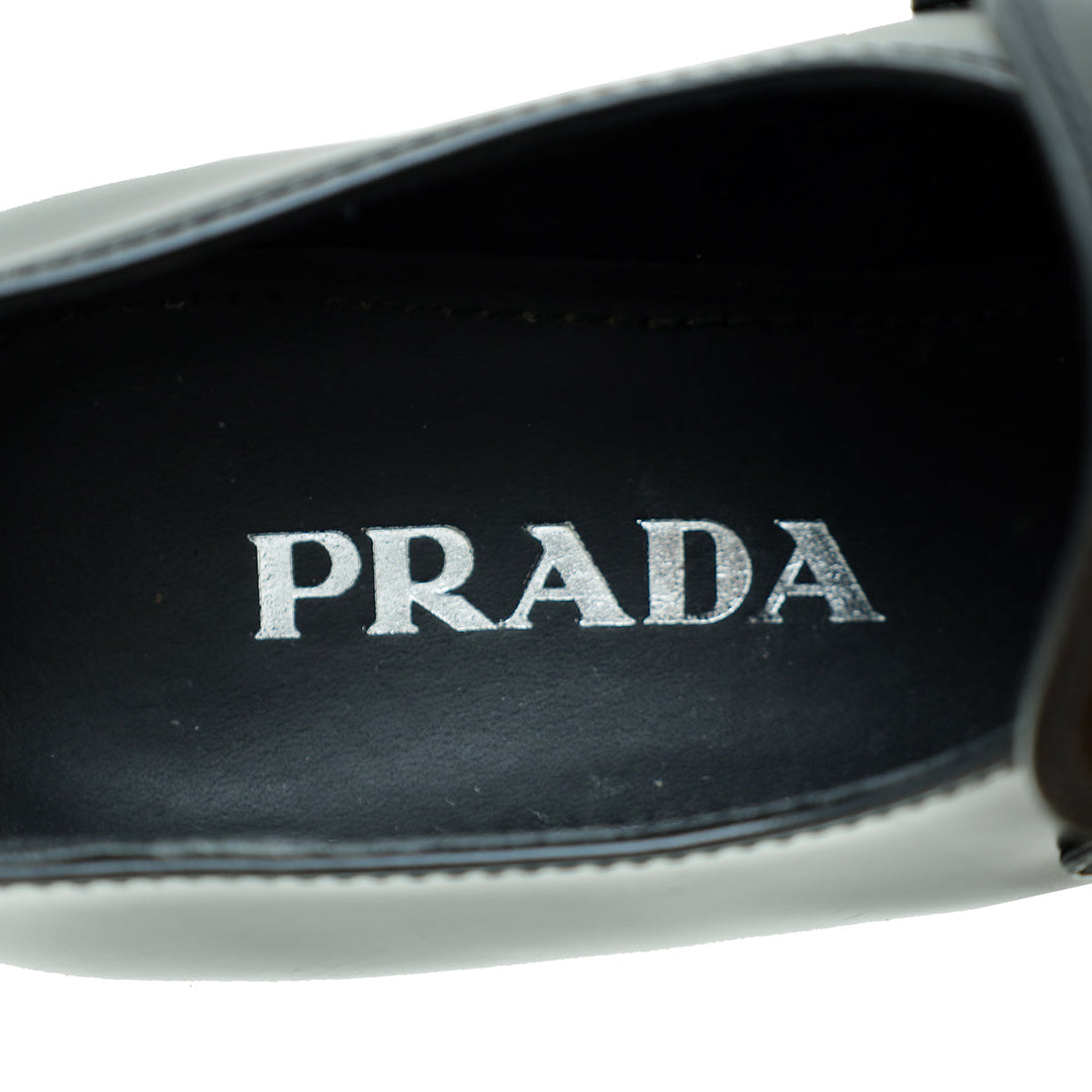 Prada Chocolate Brushed Loafers 37