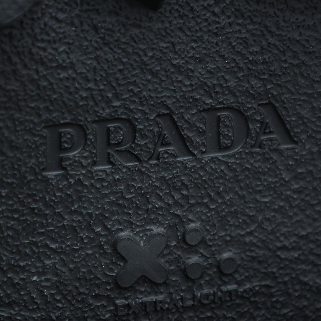 Prada Black Brushed Monolith Pointy Loafers 38.5