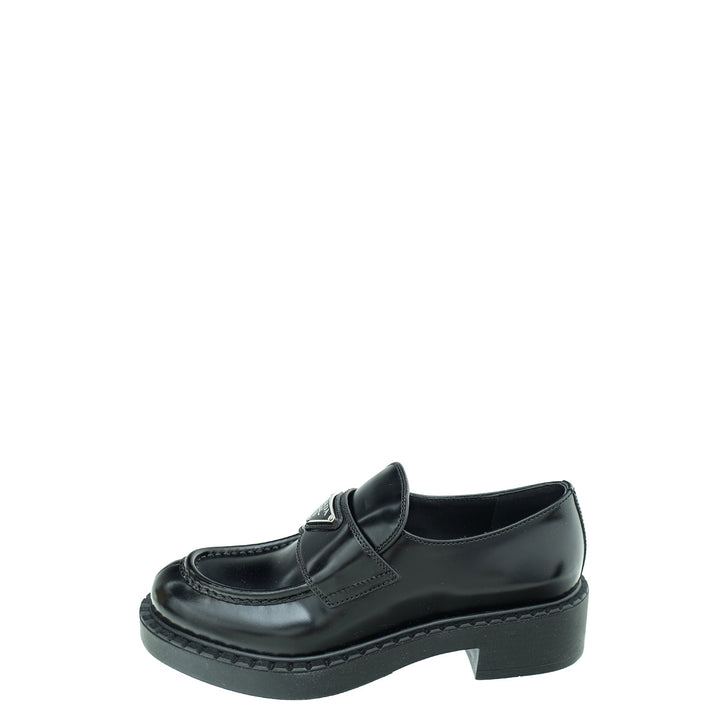 Prada Chocolate Brushed Loafers 36.5