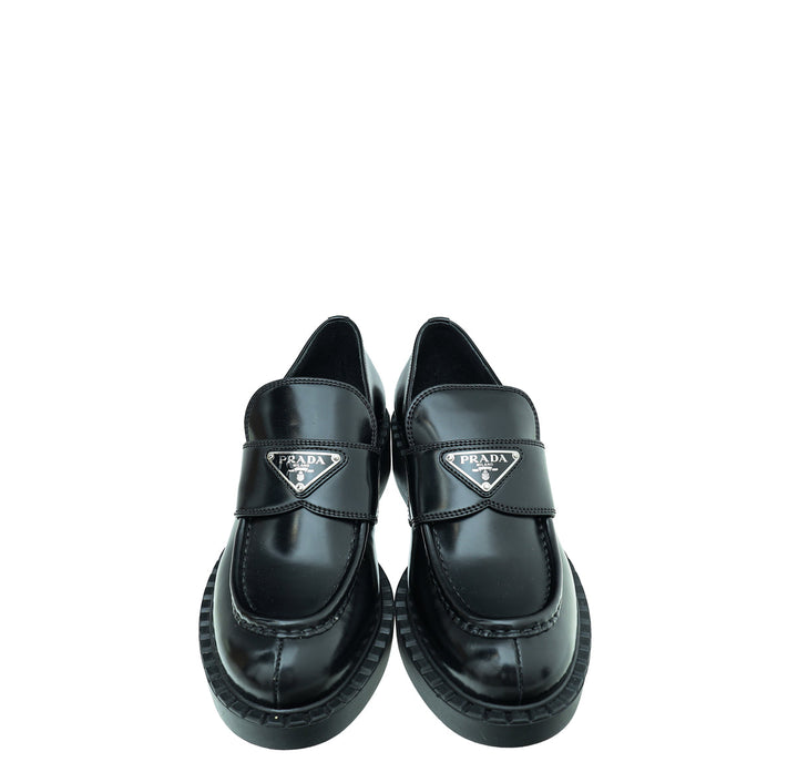 Prada Chocolate Brushed Loafers 36.5