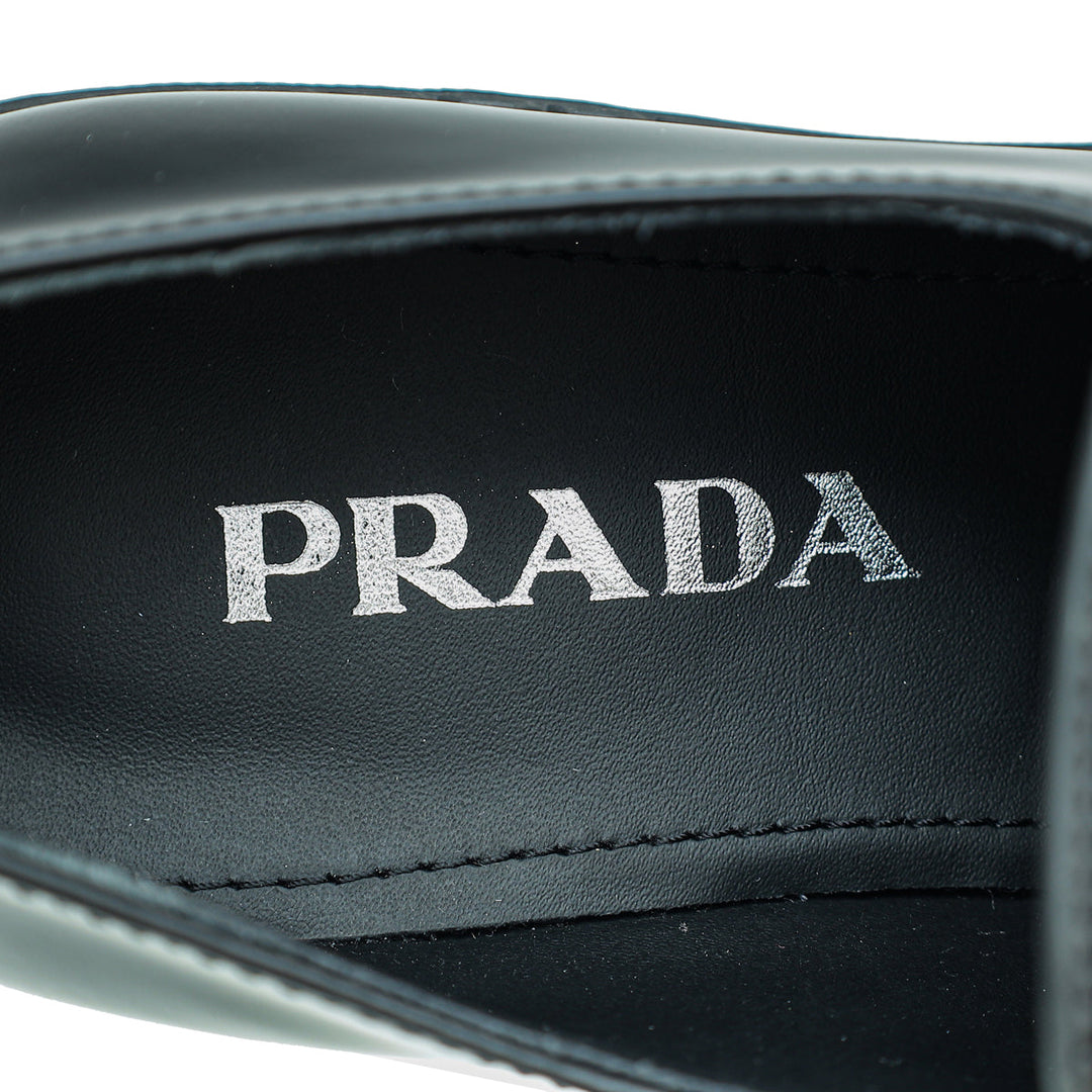 Prada Chocolate Brushed Loafers 36.5