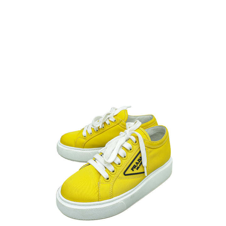 Prada Yellow Logo Re-Nylon Sneaker 36