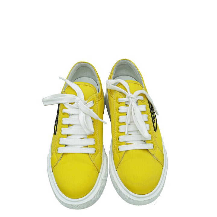 Prada Yellow Logo Re-Nylon Sneaker 36
