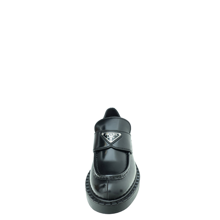 Prada Chocolate Brushed Loafers 38.5