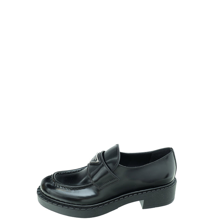 Prada Chocolate Brushed Loafers 38.5