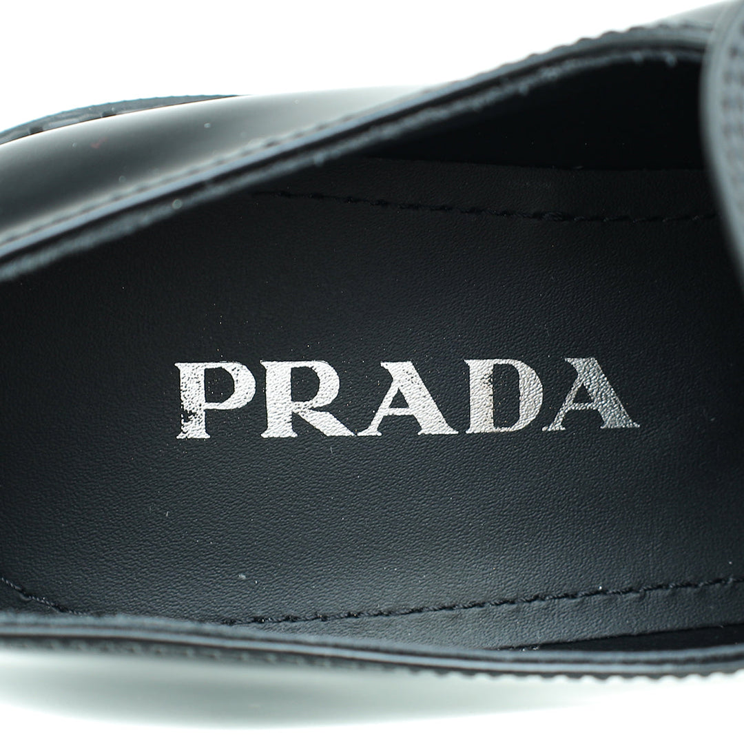 Prada Chocolate Brushed Loafers 38.5