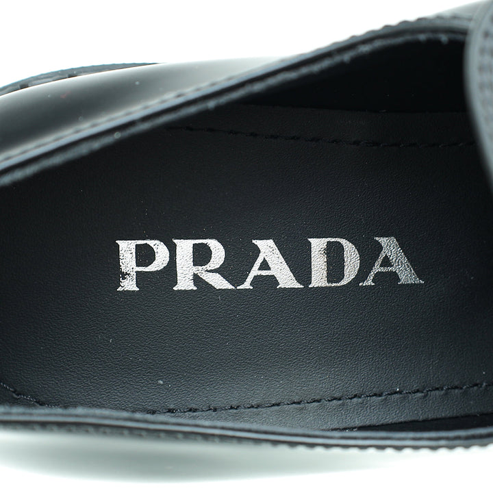 Prada Chocolate Brushed Loafers 38.5