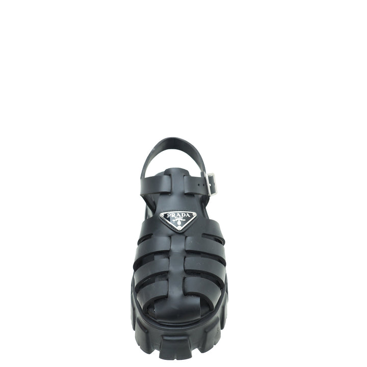 Prada Black Foam Rubber Sandal 38