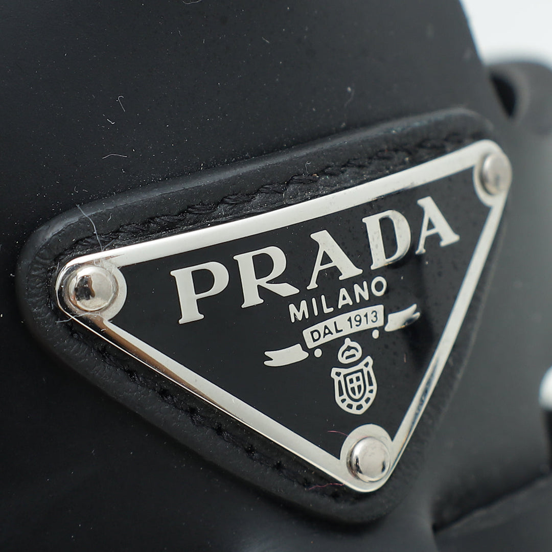 Prada Black Foam Rubber Sandal 38